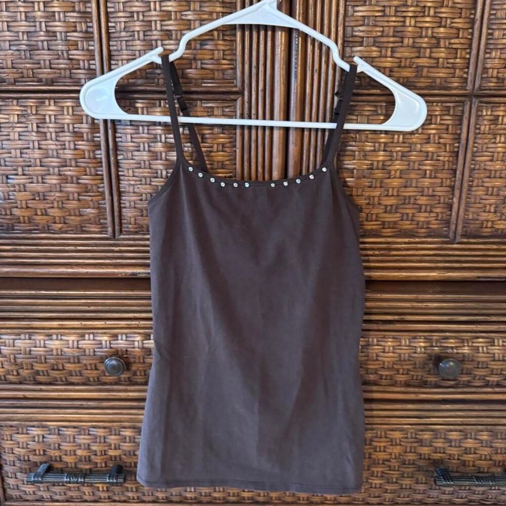Express Women's Brown and Black Vest